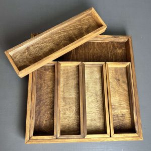نظم دهنده قاشق و چنگال رنگ گردویی