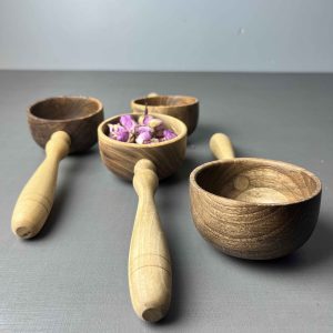 ست کامل ظروف پذیرایی چوب گردو 17 پارچه کد 101 - تصویر 4