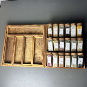 Alternative view of پک اقتصادی نظم دهنده ادویه و قاشق چنگال رنگ گردویی
