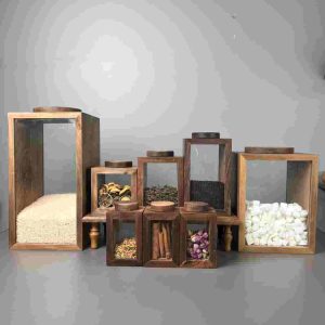 سرویس جهیزیه 9 پارچه چوب گردو - تصویر 4