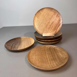 بشقاب چوب گردو قطر 20cm - تصویر 3