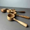 ملاقه آجیل دسته بلند چوبی