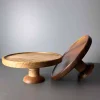 پایه کیک تک پایه چوب گردو